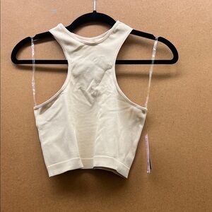 Wild Fable Beige Ribbed Tank Top